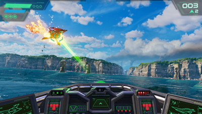 Die Cockpit-Perspektive in Star Fox für Switch 2
