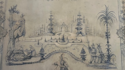 Chinoiserie-Malerei in Schloss Esterháza in Fertöd.