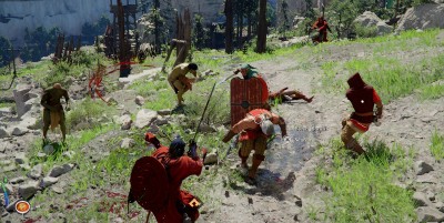 Eine Kampfszene in Crimson Desert.