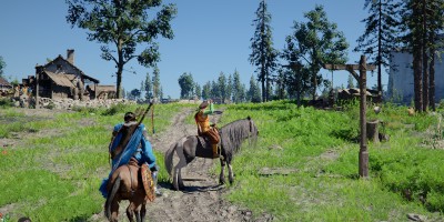 Der Start eines Pferderennens in Crimson Desert.