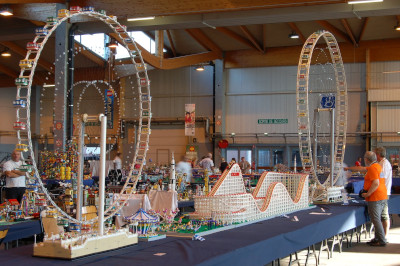 bunte Lego Landschaft, Riesenrad