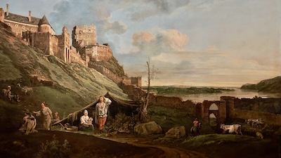 Bernardo Bellotto, genannt Canaletto: Die Ruine Theben an der March, 1759, KHM Wien