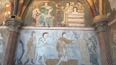 Fresken der Abteikapelle der Basilika in Třebíč