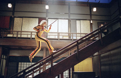 Stunt im Finale des damaligen ersten Teils von Kill Bill