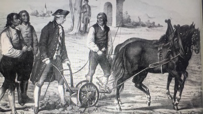 Kaiser Joseph II. führt den Pflug.