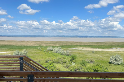 Aussicht über Neusiedler See vom Aussichtsturm in der Hölle