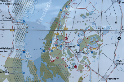 Karte vom Nationalpark Neusiedler See Seewinkel