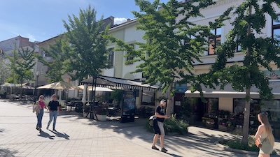 Blick in die Kupecka Gasse in Nitra