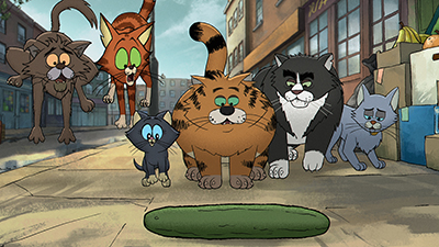 Standbild aus Ricky Gervais Alley Cats