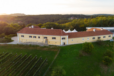 gelbes schloss tabor von oben fotografiert