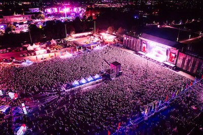 Volle Bühne am Frequency Festival aus Drohnenperspektive