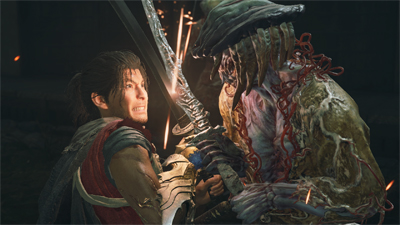 Miyamoto Musashis Klinge trifft auf das Schwert eines Dämons in Onimusha: Way of the Sword