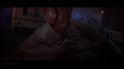 Ein Monster in Silent Hill Townfall öffnet seinen Brustkorb